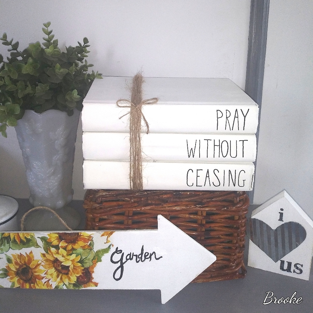 Custom Book Stack Staging Decor Tray Books